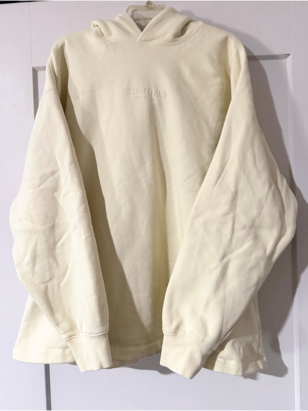 Essentials “Fear of God” Butter Yellow Pullover Fleece Hoodie Men’s Size M